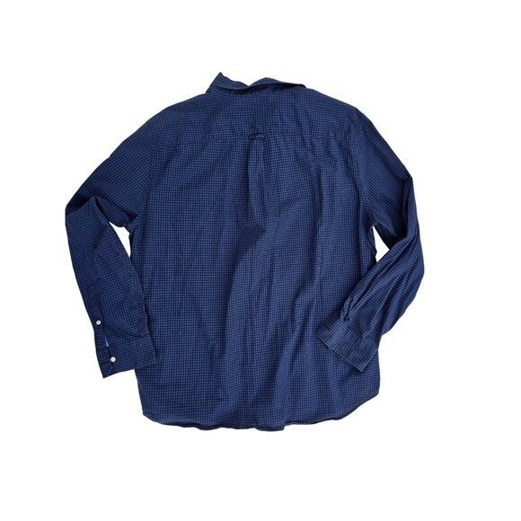 American Eagle Outfitters Blue Gingham Button-Down Shirt XXL Tall Mens Cotton Bl - Picture 2 of 5